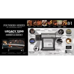 Barbecue à Pellets LG1200FL Legacy LOUISIANA -Le Coin du Grill barbecue a pellets lg1200fl louisiana 5