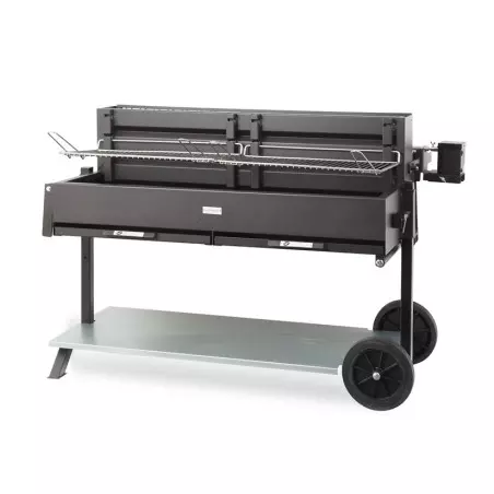 Barbecue Mechoui Acier Noir Sur Chariot Exception 120 Cm 1 Barbecue Mechoui Acier Noir Sur Chariot Exception 120 Cm
