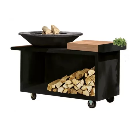 Brasero OFYR Island Black 100 Pro Bois Teck 1 Brasero OFYR Island Black 100 Pro Bois Teck