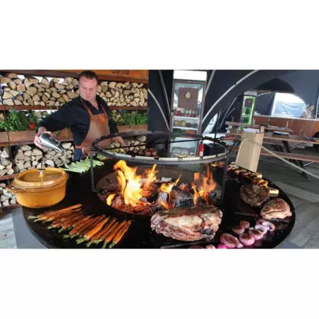 Brasero OFYR XL Plancha Acier Corten Pied 50cm 4 Brasero OFYR XL Plancha Acier Corten Pied 50cm – Image 4