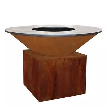 Brasero OFYR XL Plancha Acier Corten Pied 50cm 1 Brasero OFYR XL Plancha Acier Corten Pied 50cm