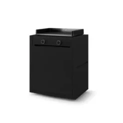 Chariot Plancha Modern 60 Acier Noir Fermé - FORGE ADOUR -Le Coin du Grill chariot modern acier ferme noir 60 1