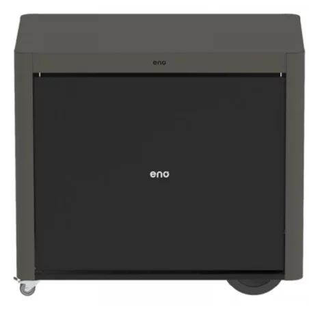 Desserte Achille Acier Gris Avec Rideaux & Roulettes - ENO 2 Desserte Achille Acier Gris Avec Rideaux & Roulettes - ENO – Image 2