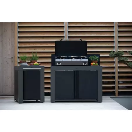 Desserte Felix Compacte Acier Grise - ENO 2 Desserte Felix Compacte Acier Grise - ENO – Image 2