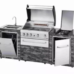 Meuble Modulaire GRANDHALL Stone Island (hors BBQ) -Le Coin du Grill meuble modulaire grandhall stone island hors bbq 2