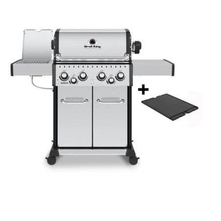 Pack + Barbecue Gaz Baron S 490 Ir Avec Plancha & Rôtissoire + 5 Accessoires - BROIL KING 1 Pack + Barbecue Gaz Baron S 490 Ir Avec Plancha & Rôtissoire + 5 Accessoires - BROIL KING
