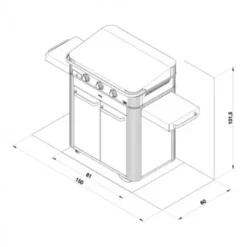 Combo Plancha Enosign Gaz 80 Inox 2023 Avec Capot Inox - ENO -Le Coin du Grill pack combo plancha enosign gaz 80 inox 5