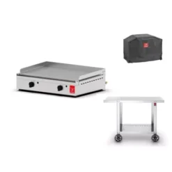 Pack Plancha Gaz PLANET Alfa 600 + Chariot Smart + Housse