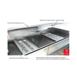 Plancha Gaz PLANET Chef 55 Plaque Inox Lisse (Réf. 0201136) -Le Coin du Grill plancha gaz planet chef 55 plaque inox lisse 2
